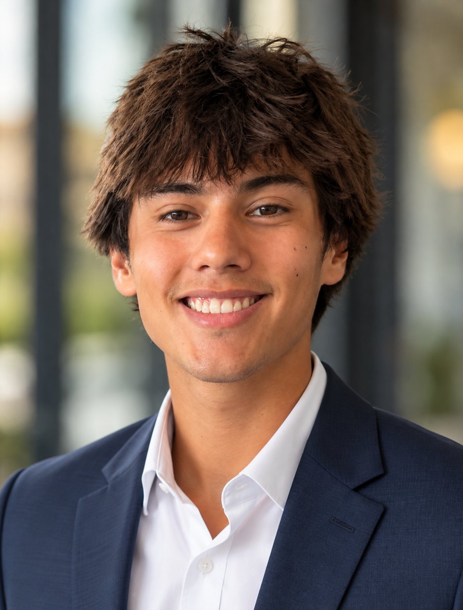 Portrait of Tylar Luther in a navy blazer